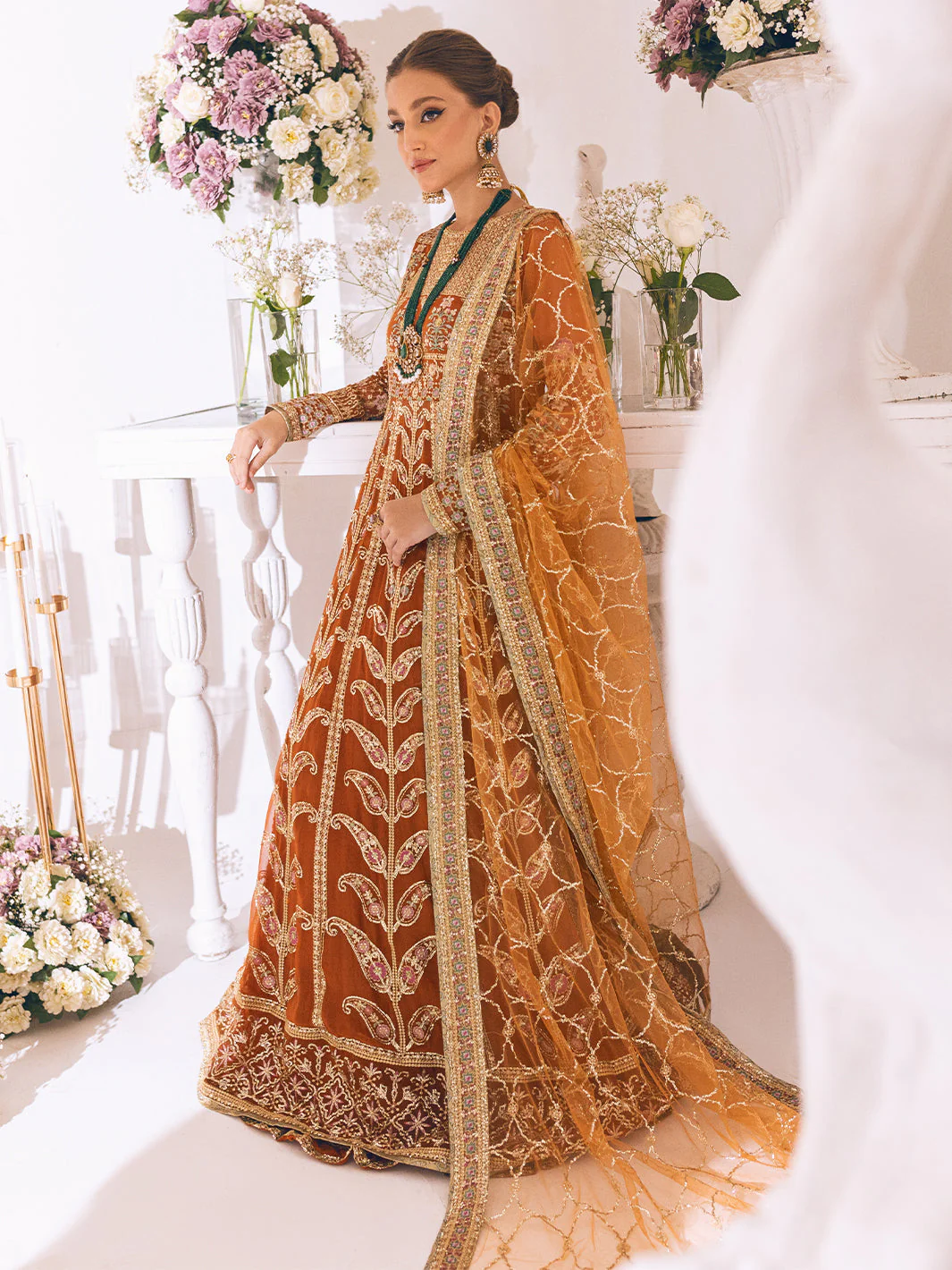 Roheenaz Sawariya Luxury Kalidaar Chiffon Formal Collection – DN-09 - Image 9