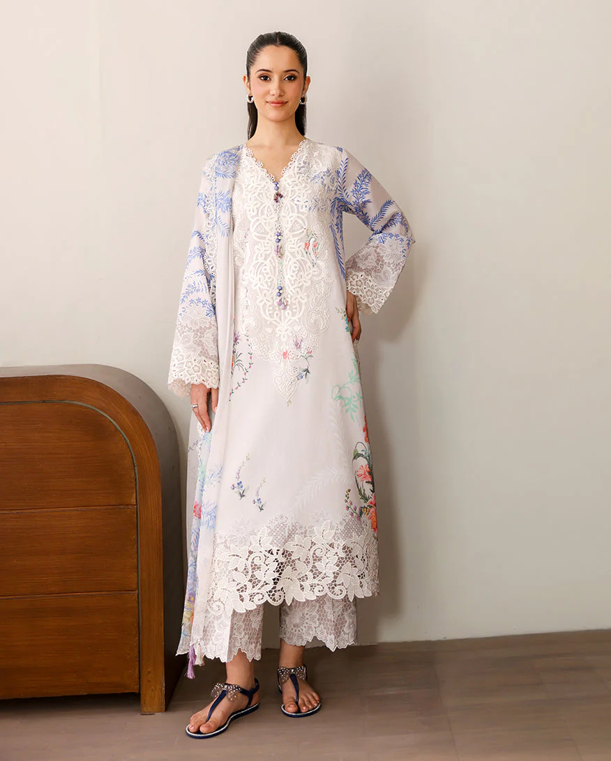 Roheenaz Sunlit Tales Lawn – Ivory Gleam