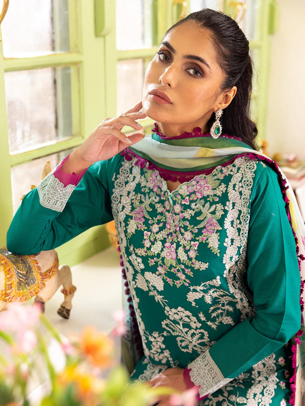 Roheenaz Tabeer Lawn Collection 2023 – Nargis - Image 4