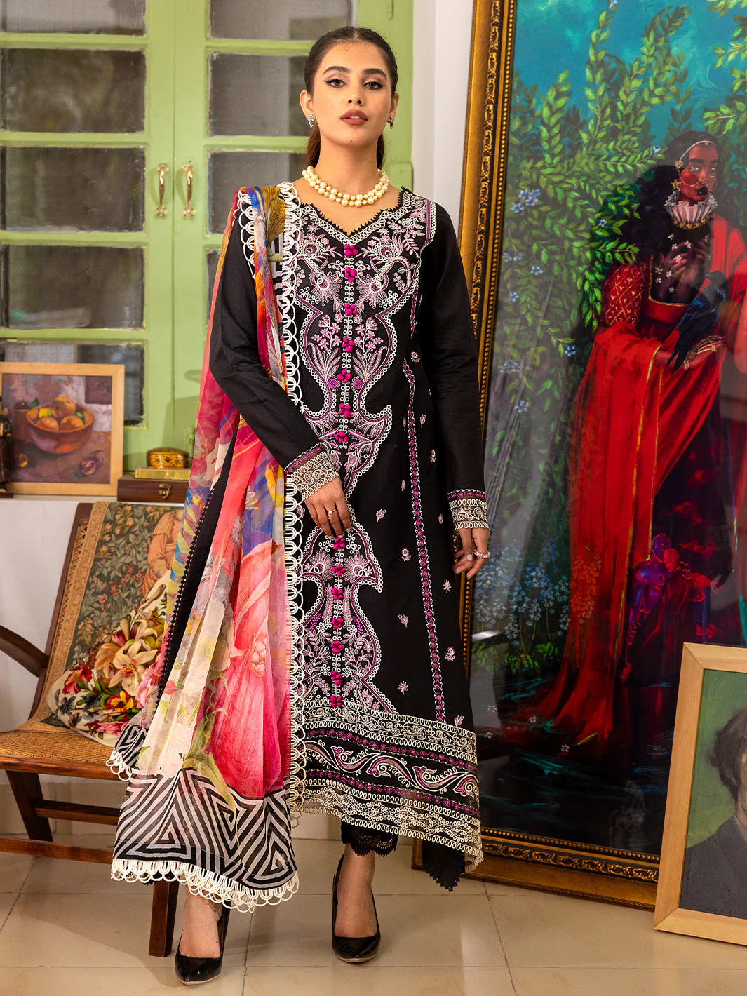 Roheenaz Tabeer Lawn Collection 2023 – Rani - Image 2