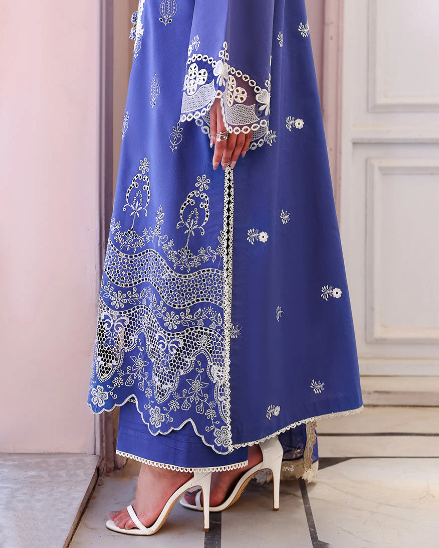 Roheenaz Veil of Summer Chikankari Lawn Edit – Blanc Mirage - Image 4