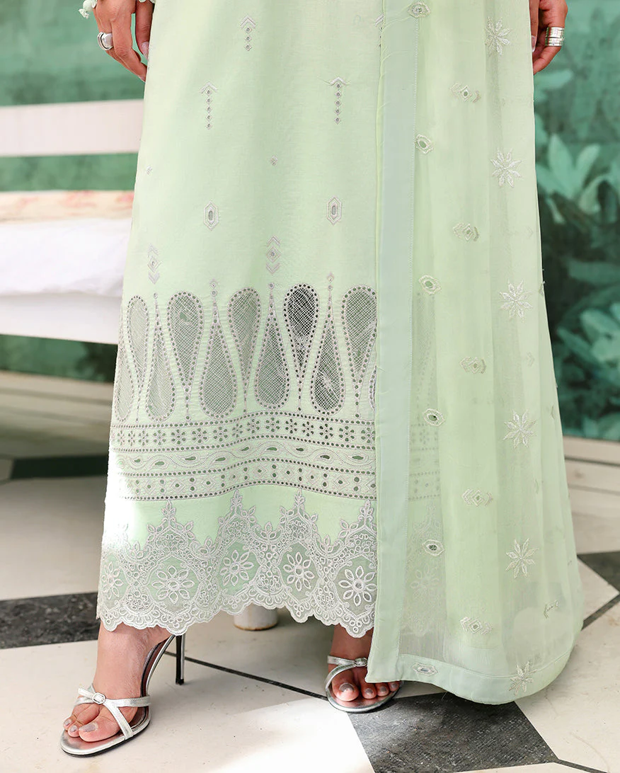 Roheenaz Veil of Summer Chikankari Lawn Edit – Serene Dusk - Image 5