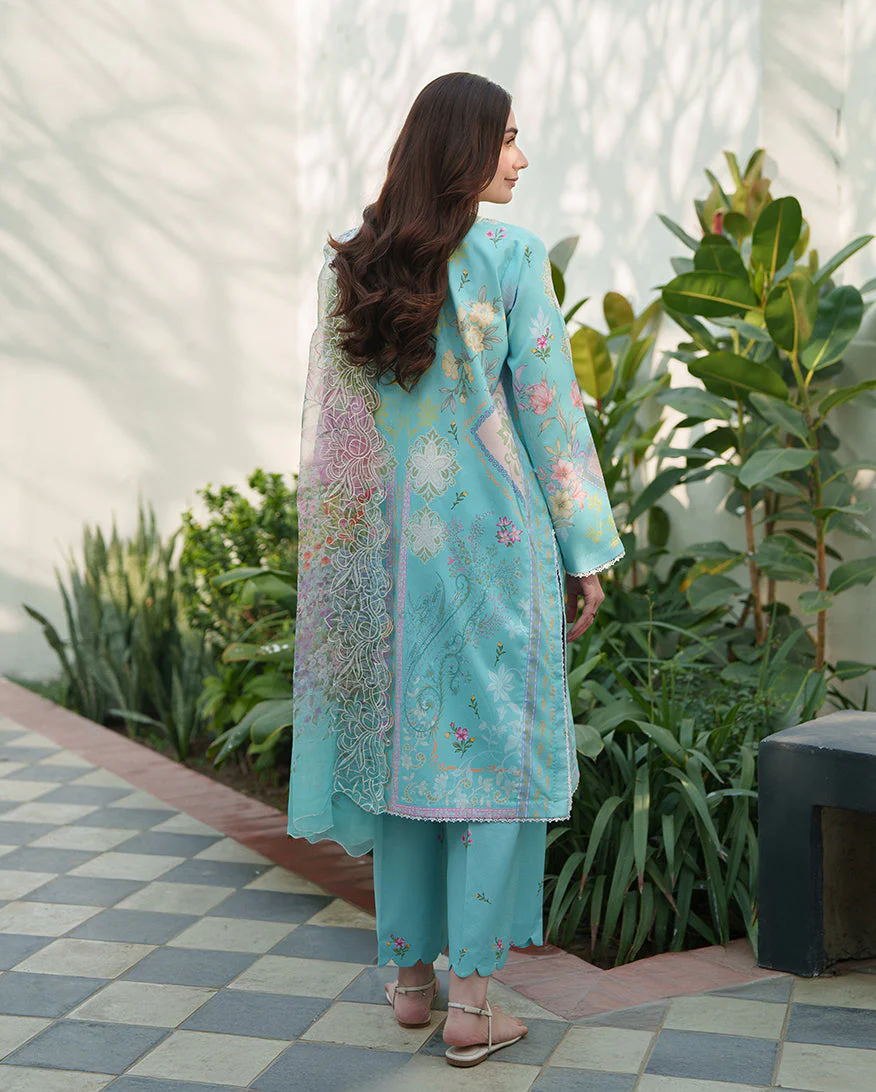 Roheenaz Whispered Florals Lawn – Petal Hush - Image 3