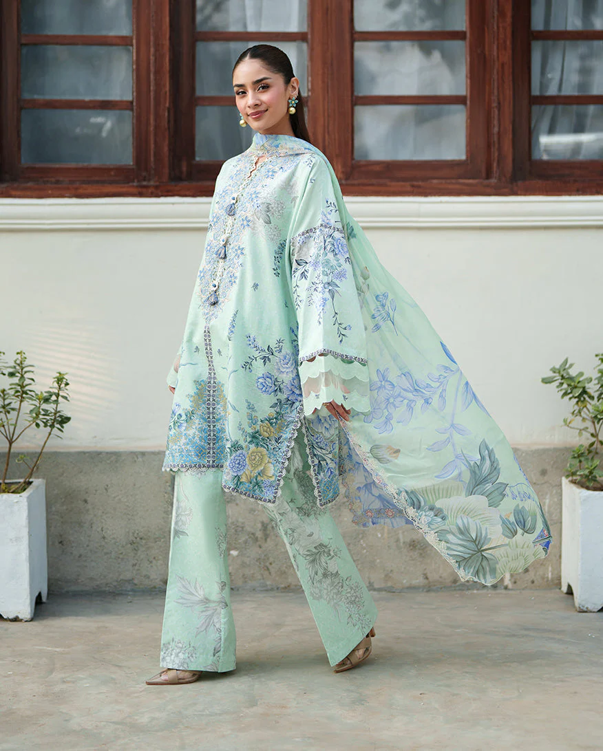 Roheenaz Whispered Florals Lawn – Soft Meadow - Image 2