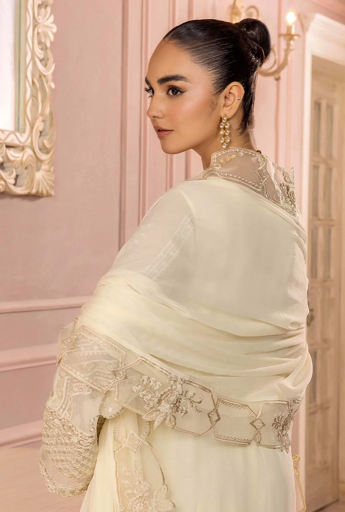 Ronak-e-Mehfil Embroidered Chiffon Semi-Stitched Formals – 15 - Image 2
