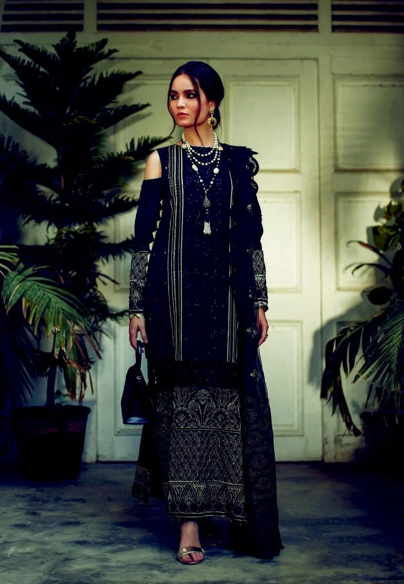 Rouche Chikankari Edition – Noir - Image 3