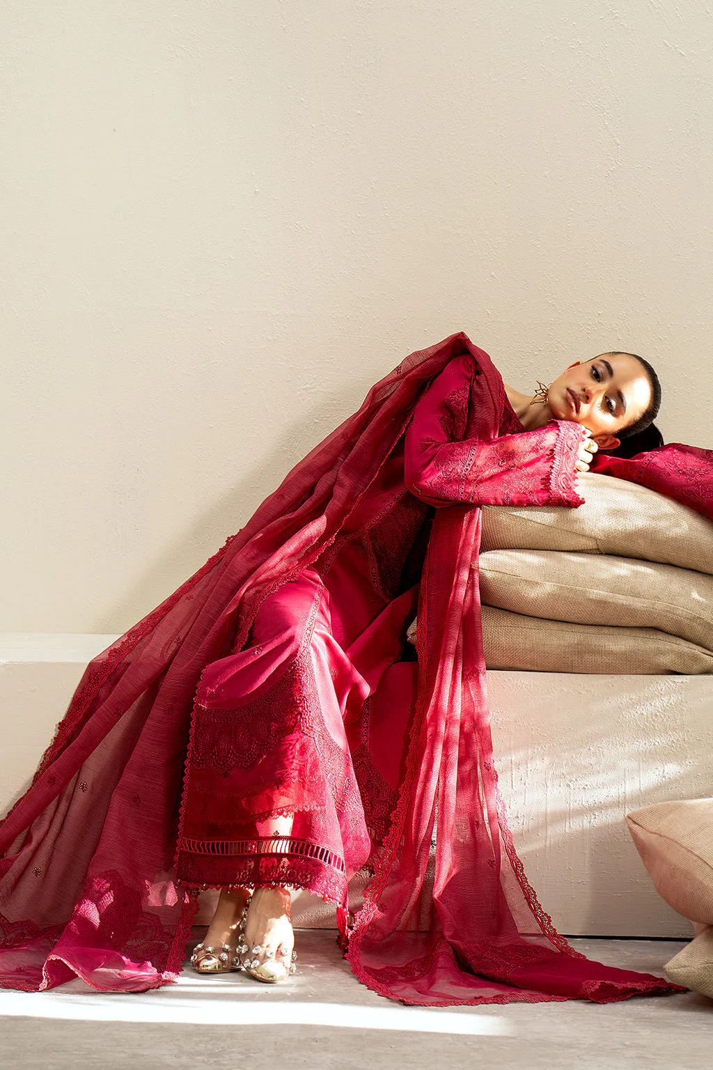 Saad Shaikh Luxe Eid Lawn – Blush - Image 6