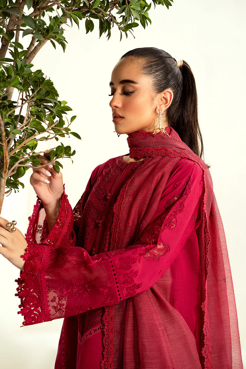Saad Shaikh Luxe Eid Lawn – Blush - Image 7