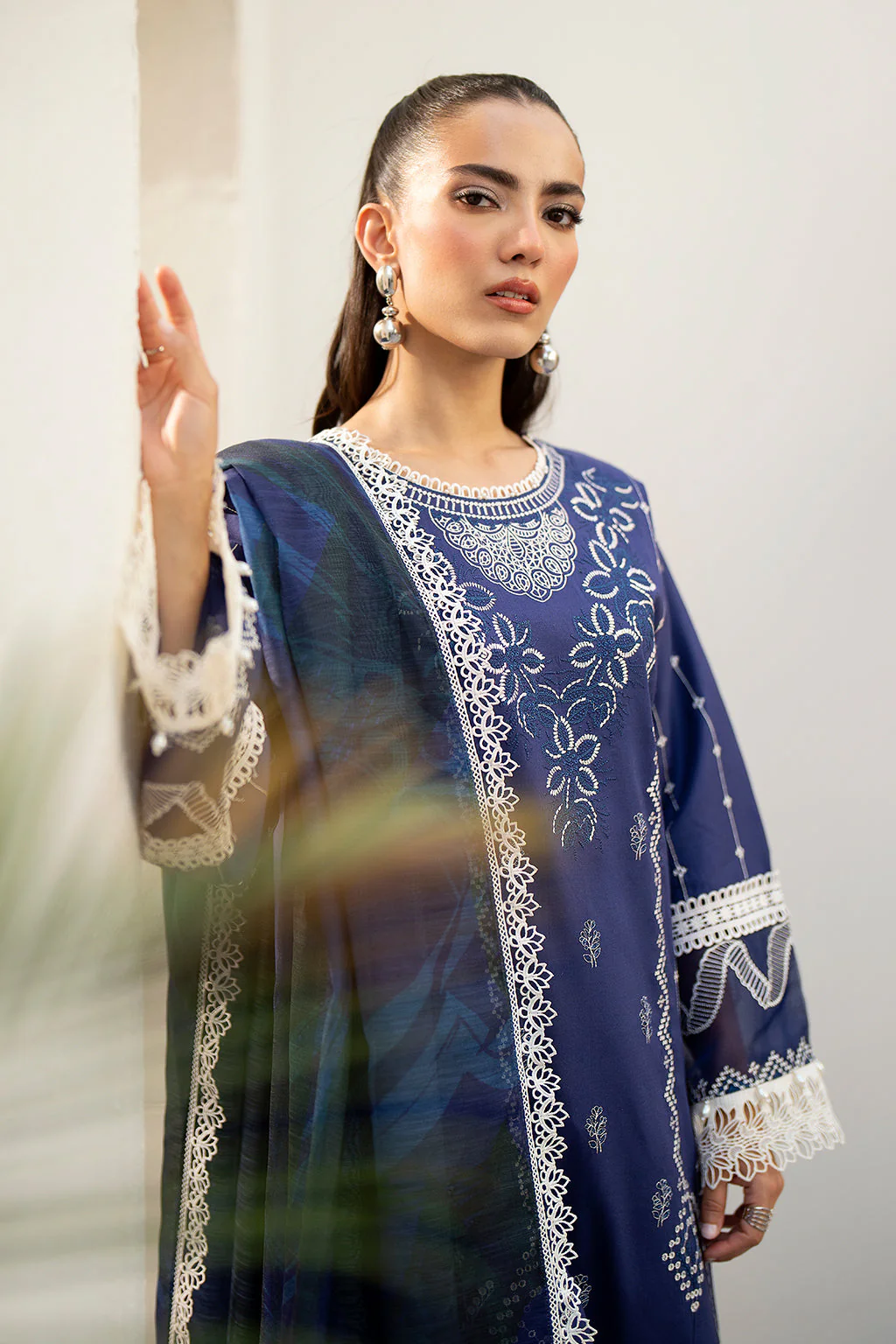 Saad Shaikh Luxe Eid Lawn – Tawny - Image 6