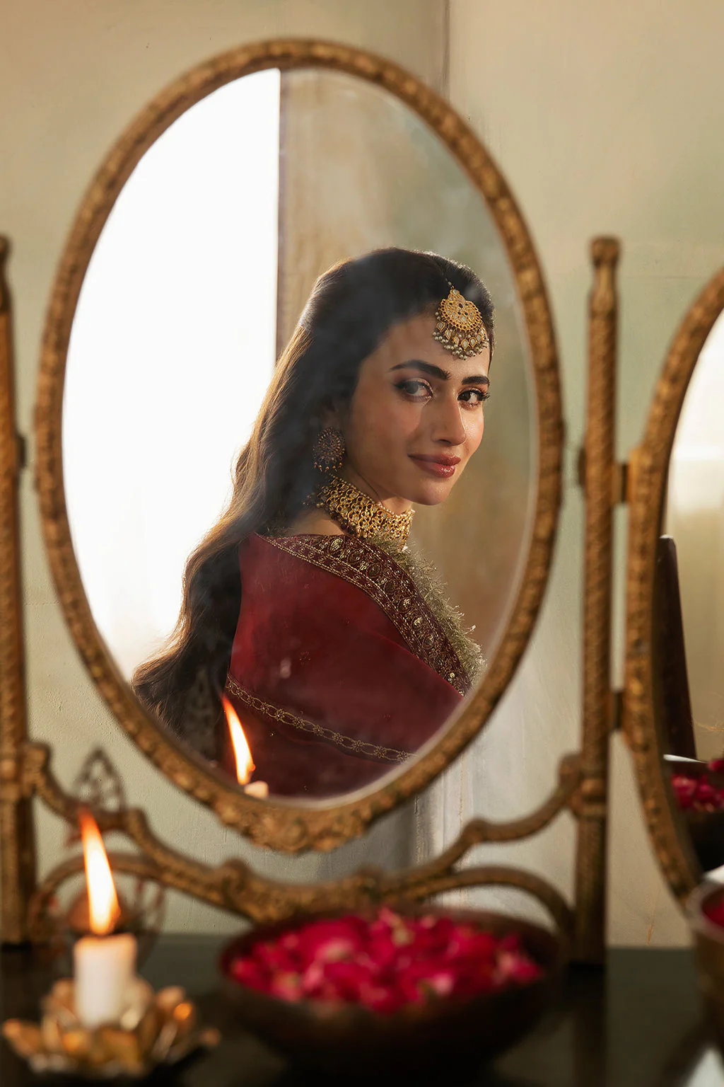 Saad Shaikh X Sana Javed Elana Luxury Wedding Formals – Cerise - Image 3