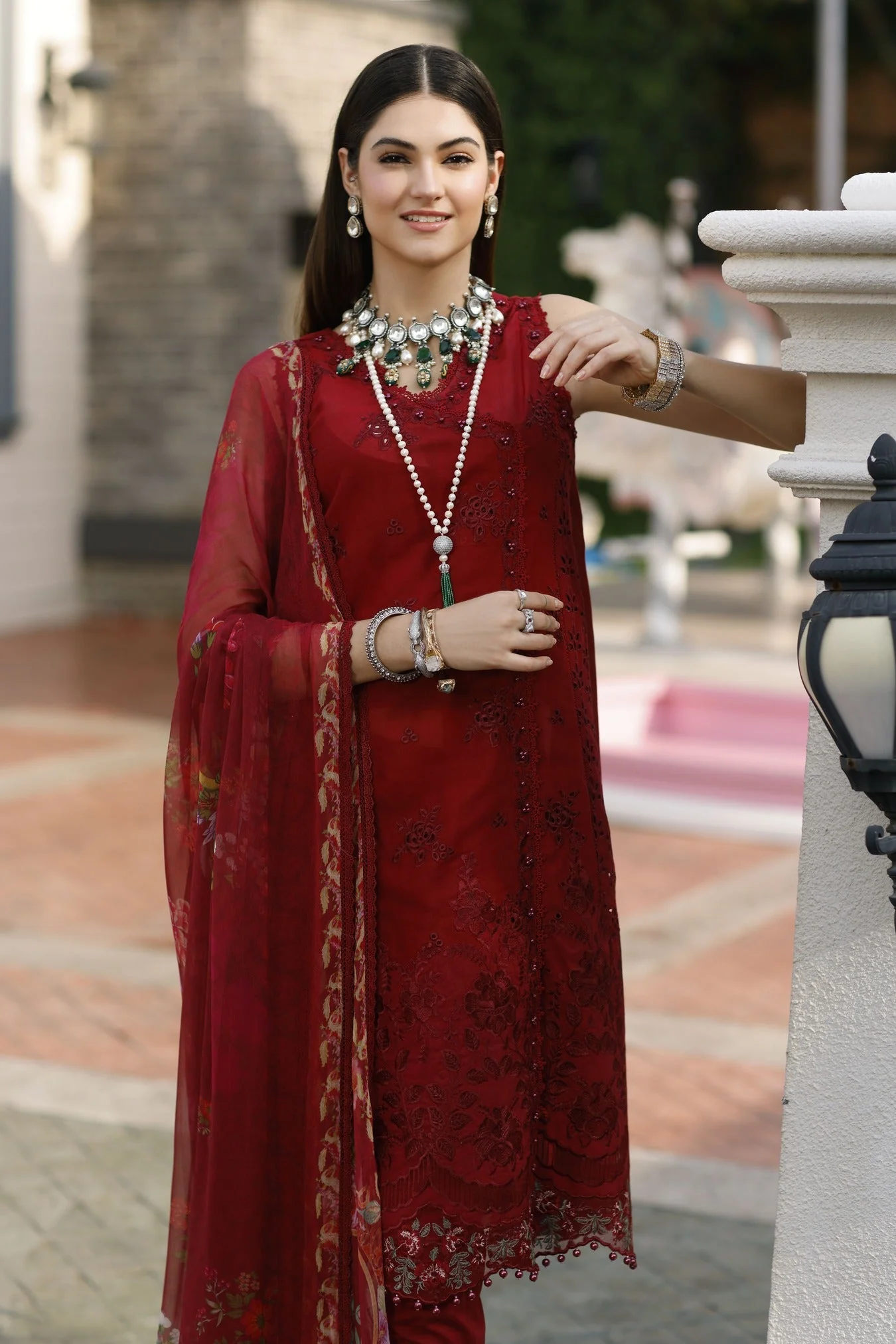 Saadia Asad Eid Handwork Schiffli Laserkari Lawn Collection 2023 – D1-Naira - Image 3