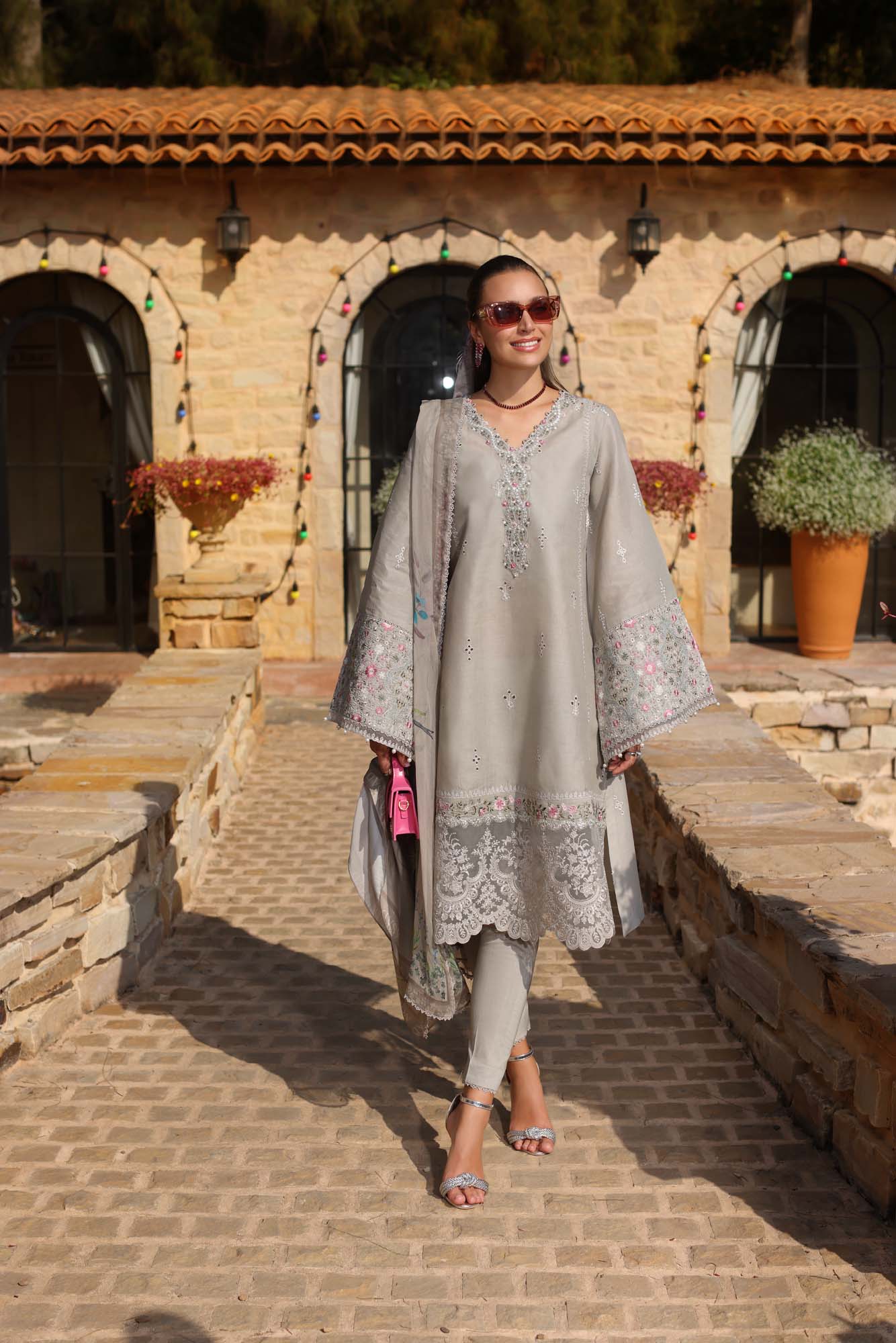Saadia Asad Luxury Chikankaari Lawn – D1-B - Image 2