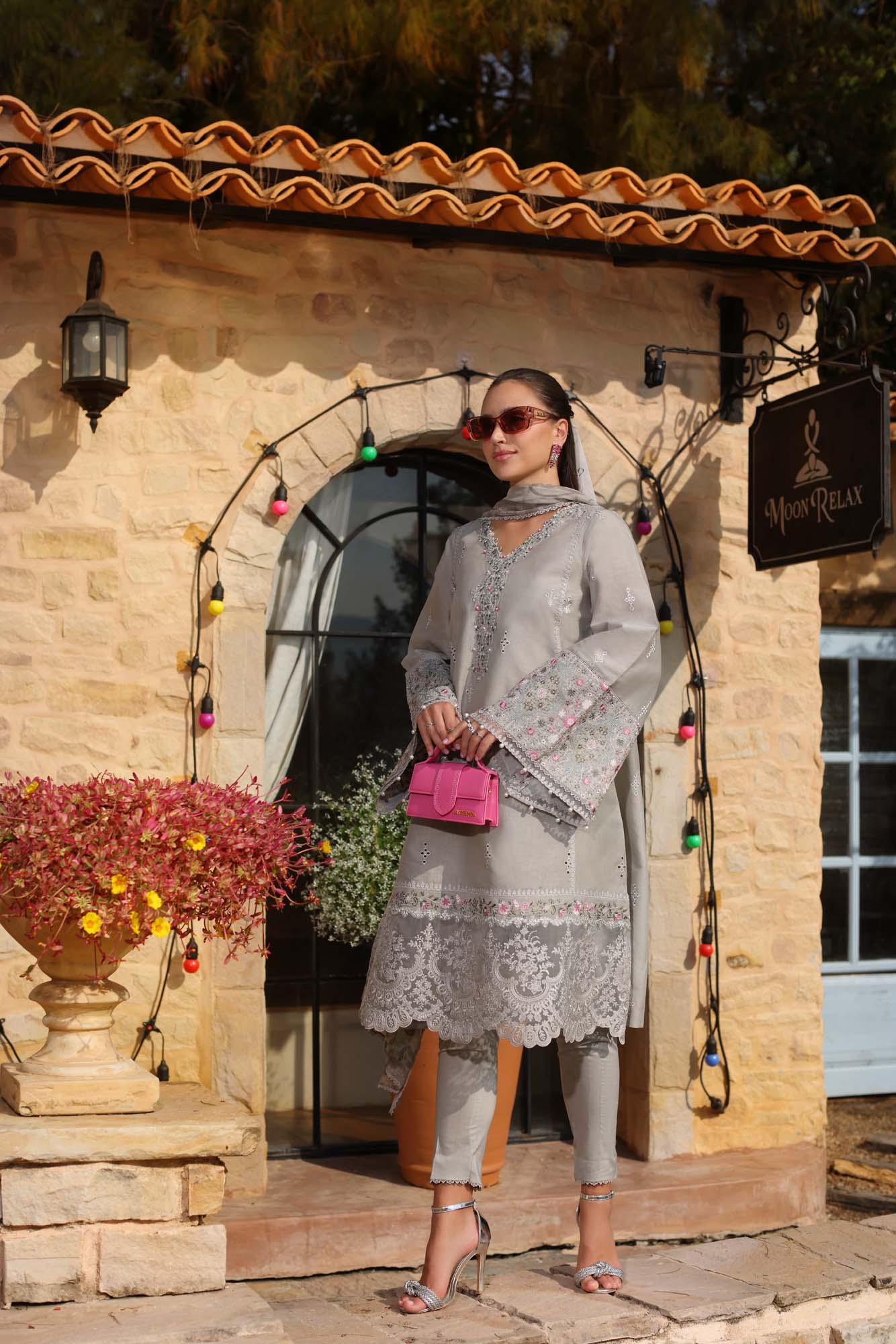 Saadia Asad Luxury Chikankaari Lawn – D1-B - Image 5