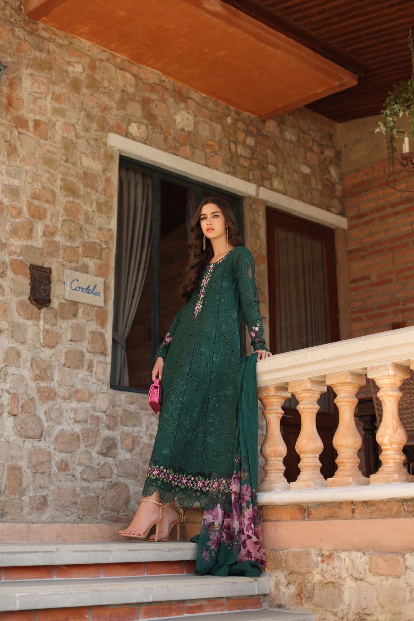 Saadia Asad Luxury Eid Schiffli Laserkari Lawn – D1 - A - Sorina - Image 7