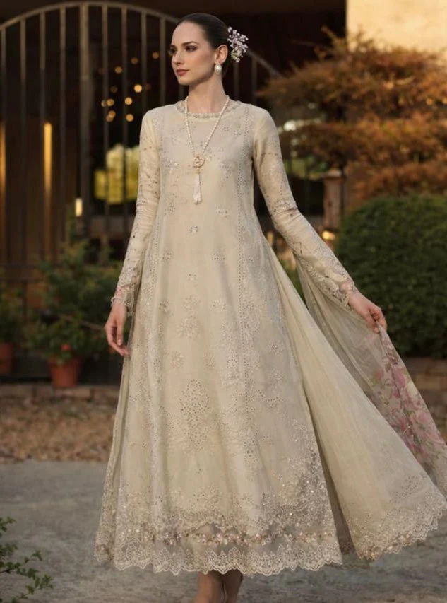 Saadia Asad Luxury Eid Schiffli Laserkari Lawn – D2 - B - Aloura - Image 3