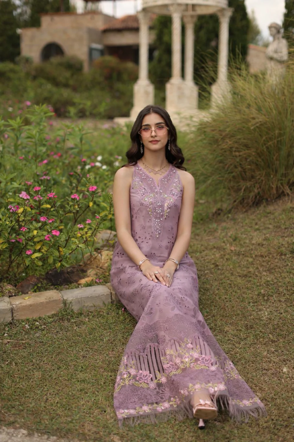 Saadia Asad Luxury Eid Schiffli Laserkari Lawn – D9 - A - Velisse - Image 3
