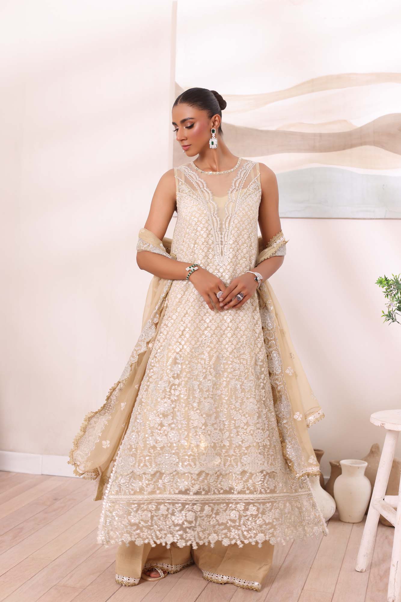 Saadia Asad Noor Chiffon De Luxe Luxury Formals – D1 - Image 4