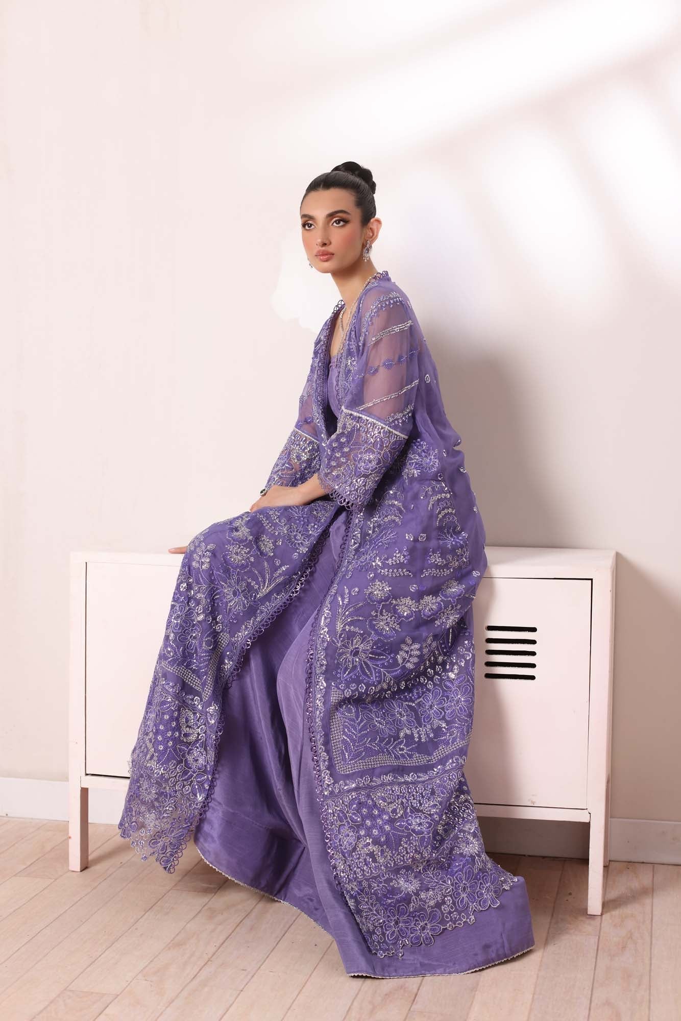 Saadia Asad Noor Chiffon De Luxe Luxury Formals – D2 - Image 6