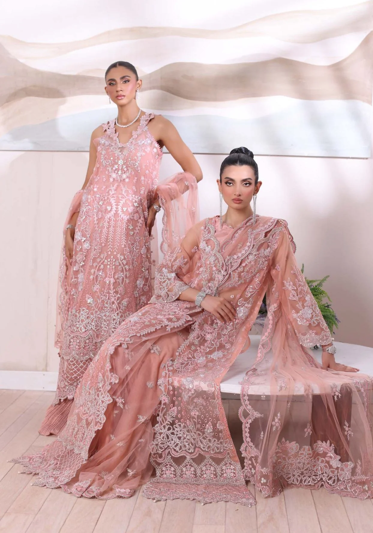 Saadia Asad Noor Chiffon De Luxe Luxury Formals – D6 - Image 2