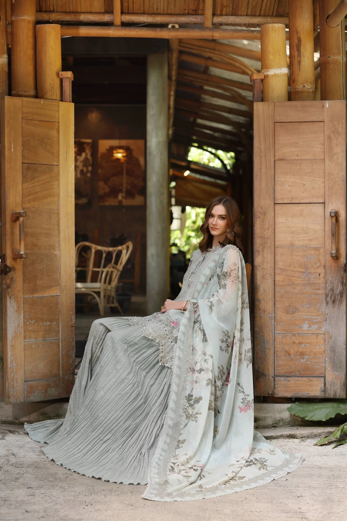 Saadia Asad Noor Eid Luxe Printedkari Lawn – D2-A - Image 4