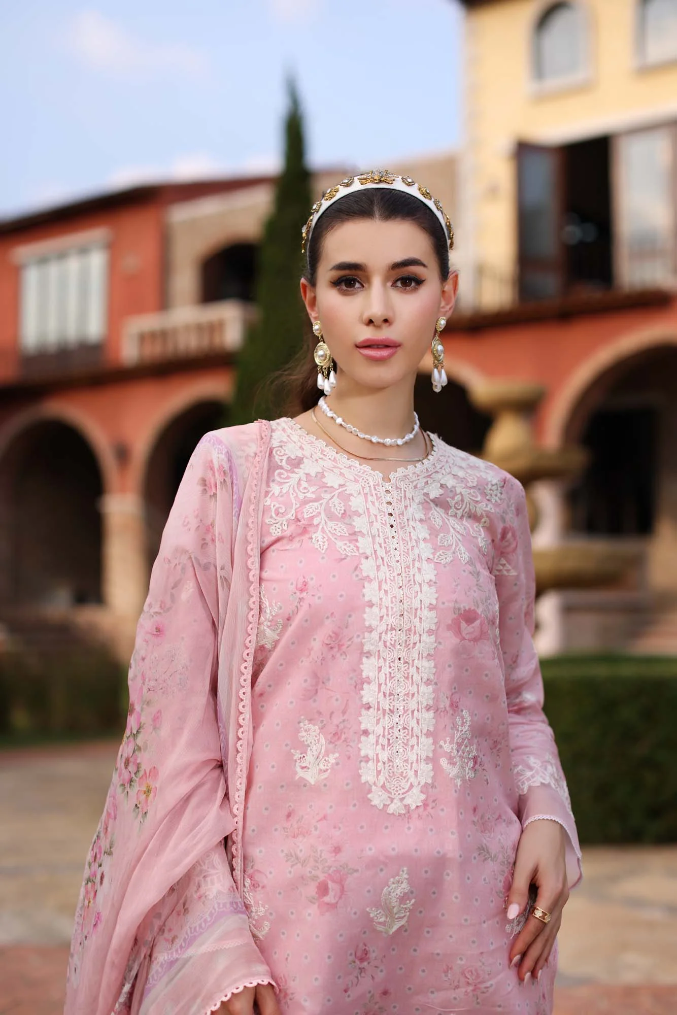 Saadia Asad Noor Eid Luxe Printkari Lawn – D7 - Image 8