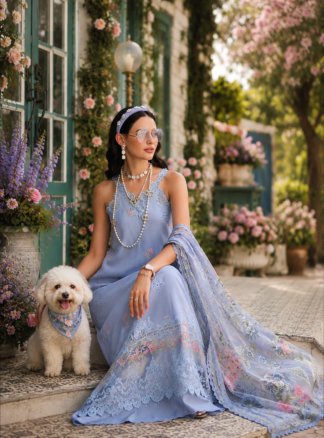 Saadia Asad Noor Eid Printskhas Lawn β D1 β Frozen Mist - Image 7