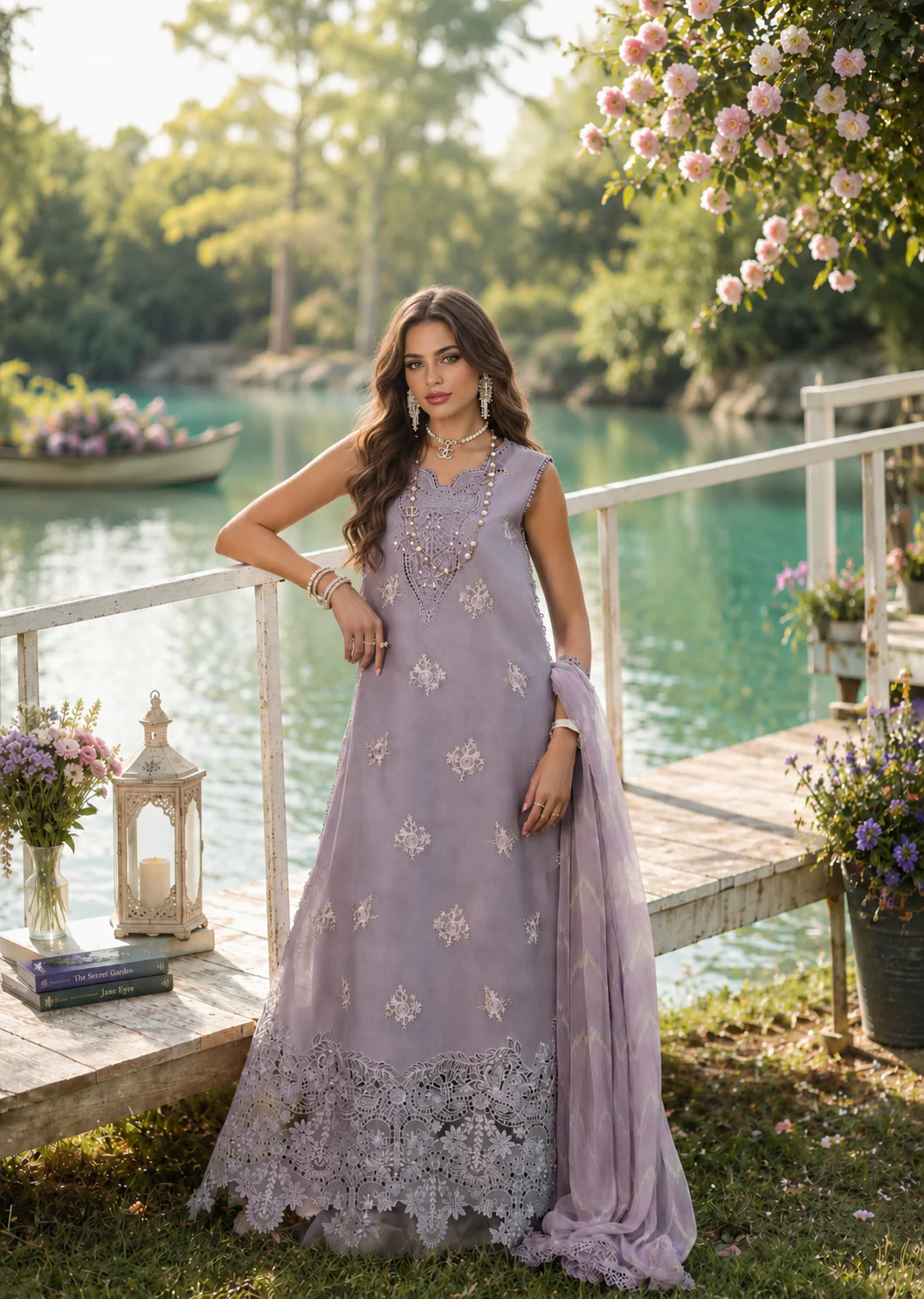 Saadia Asad Noor Eid Printskhas Lawn β D4 β Lavender Lights - Image 4