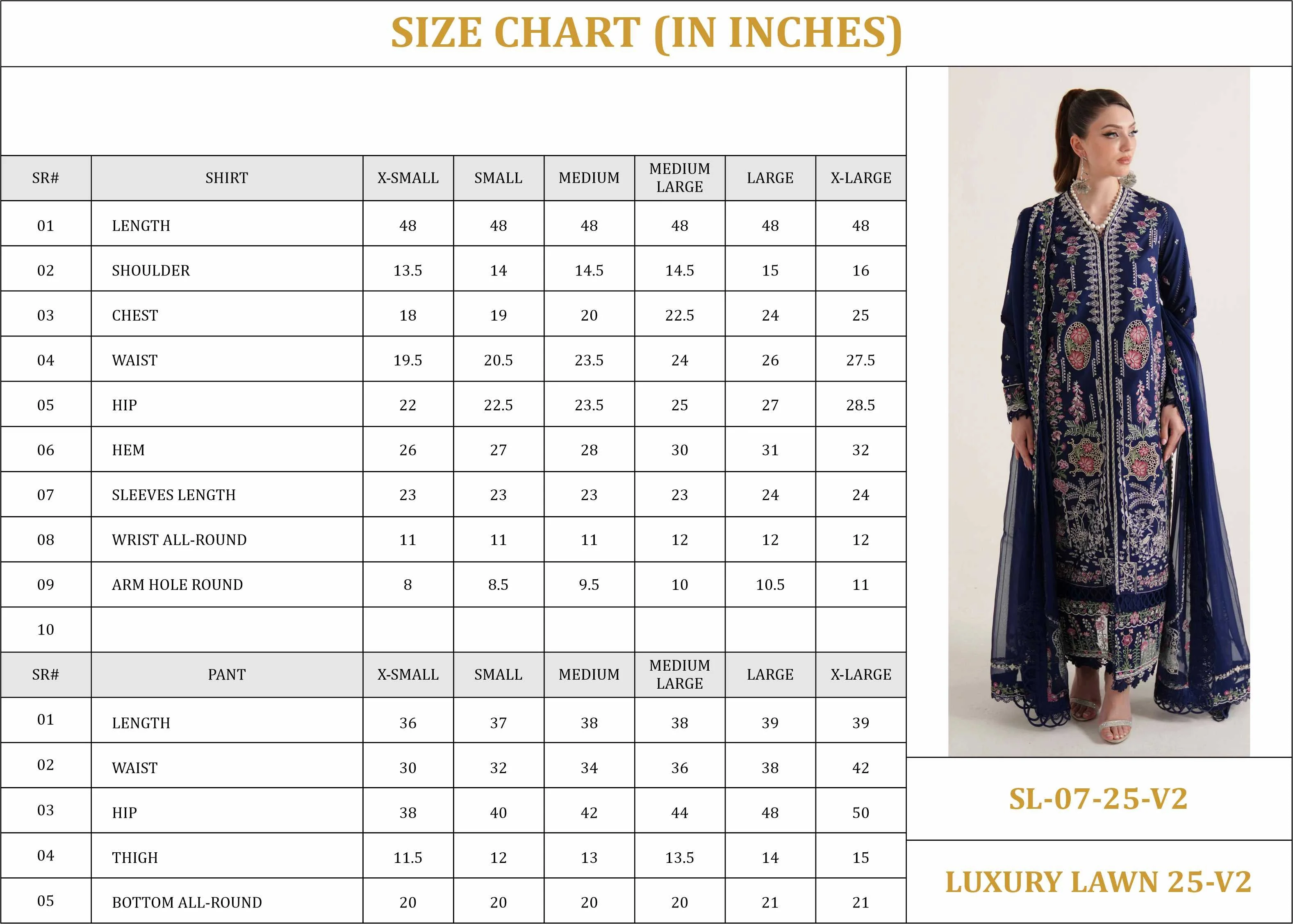 Sable Vogue Luxury Lawn 2025 – SL-07 - Image 8