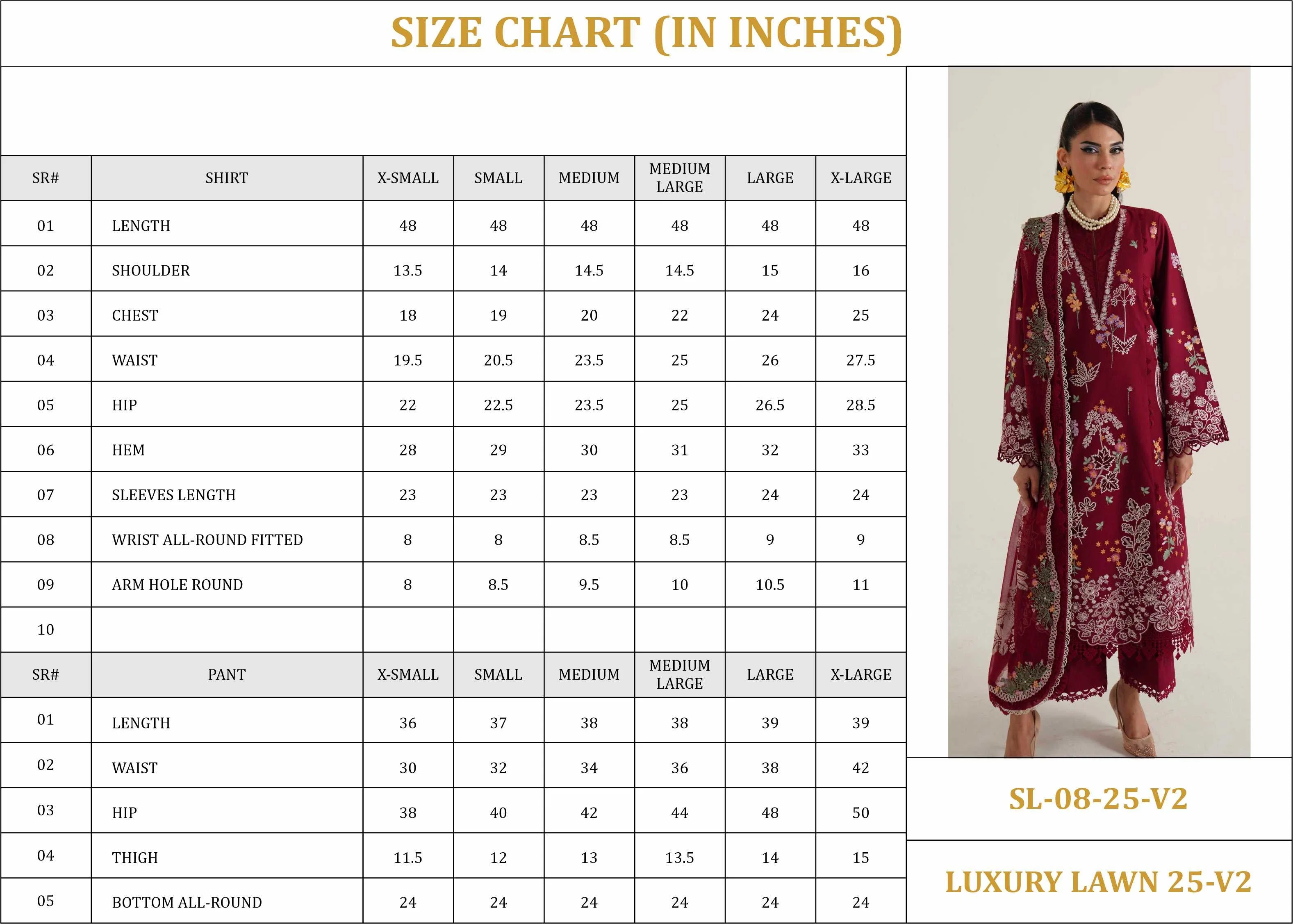 Sable Vogue Luxury Lawn 2025 – SL-08 - Image 10