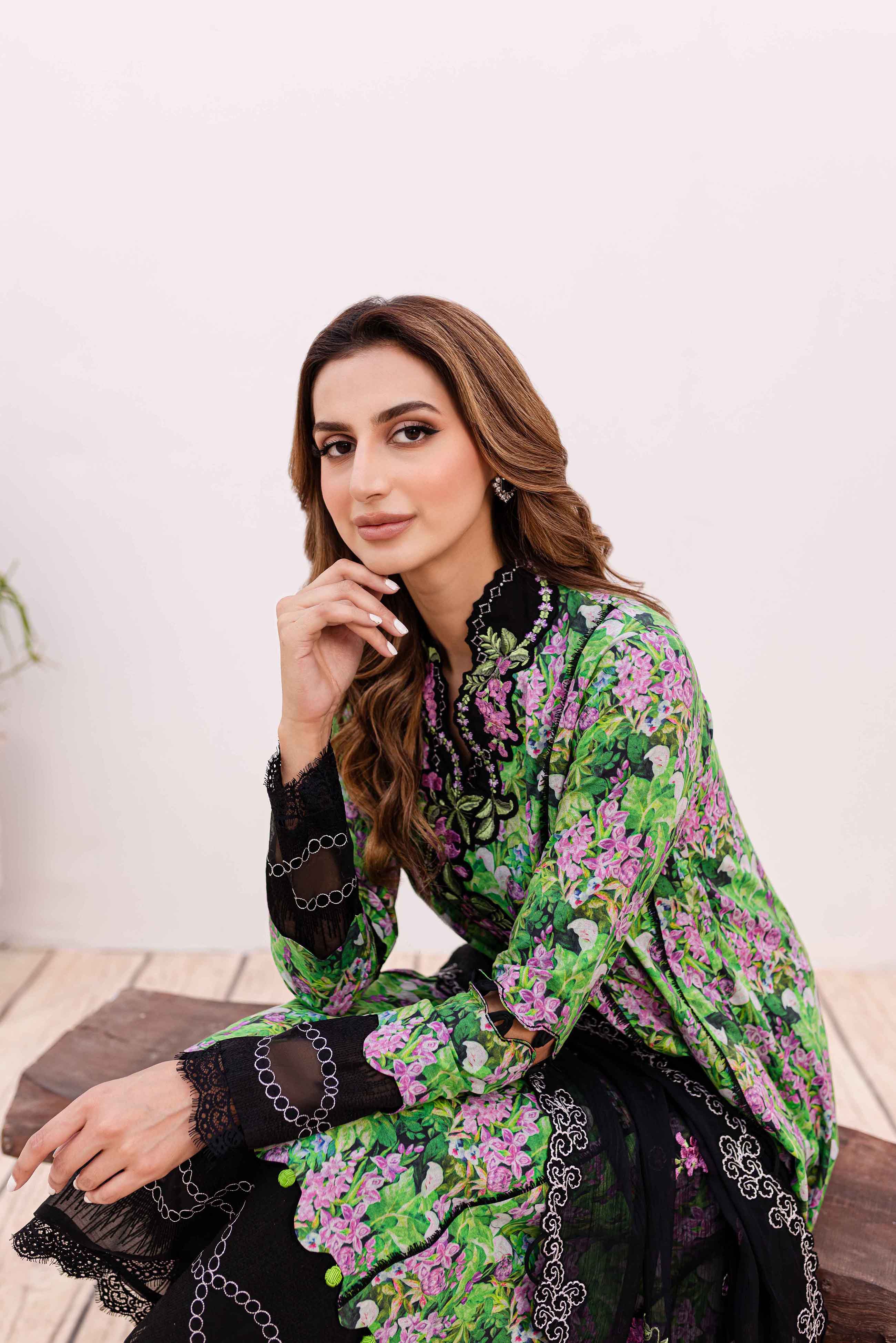 Sable Vogue Shiree Lawn Collection – Black Iris - Image 2