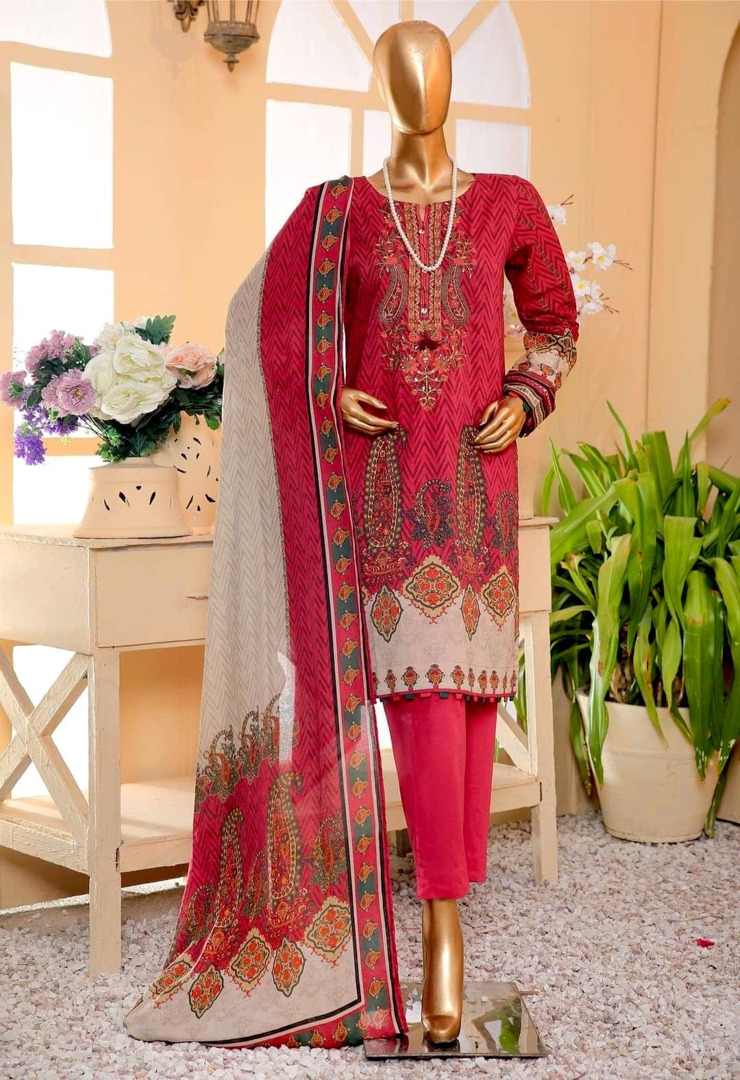 Sadabahar Stitched Lawn Collection – SB-07 - Image 2