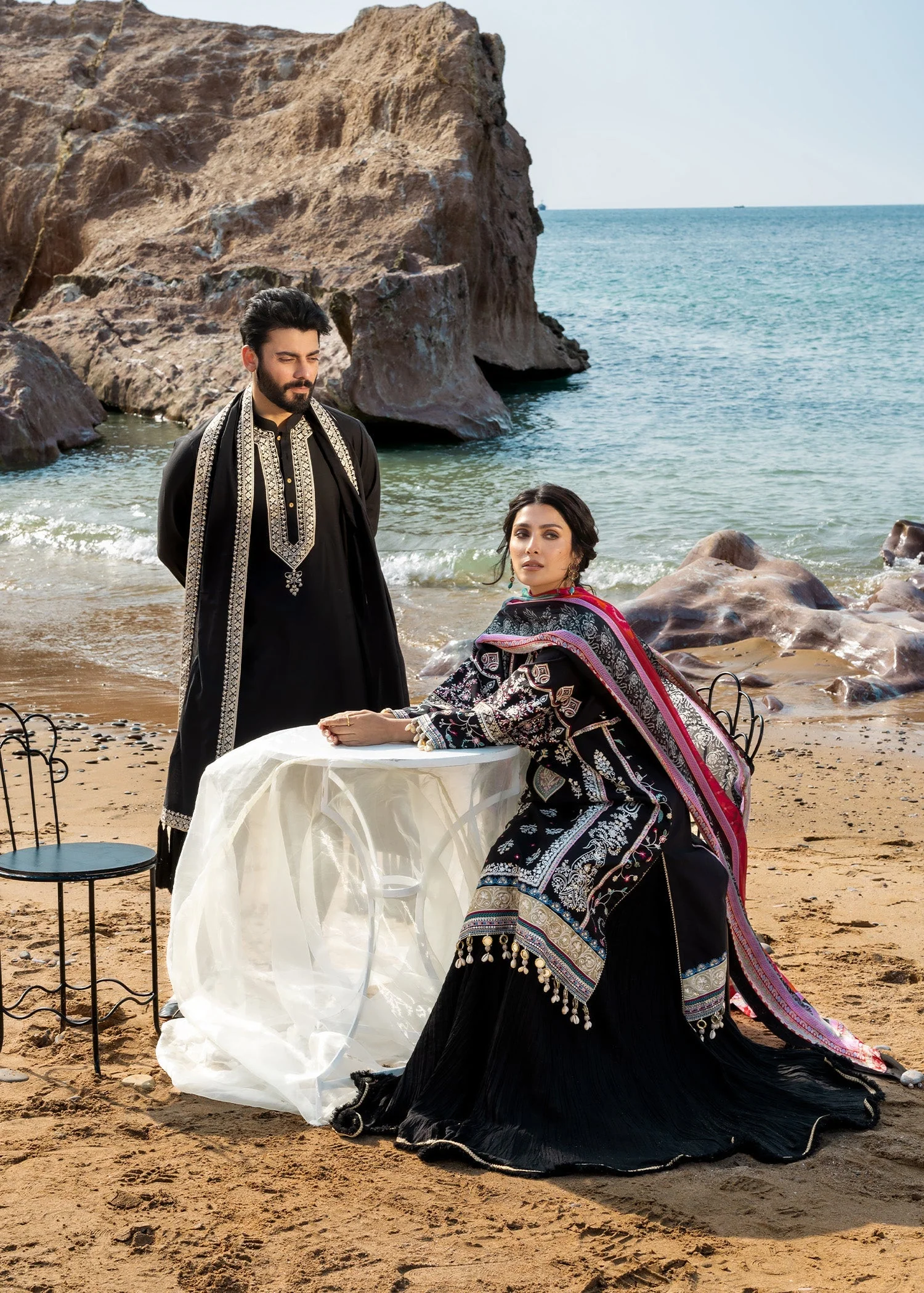 Sadaf Fawad Khan Festive Luxury Lawn – Kohl - Image 2