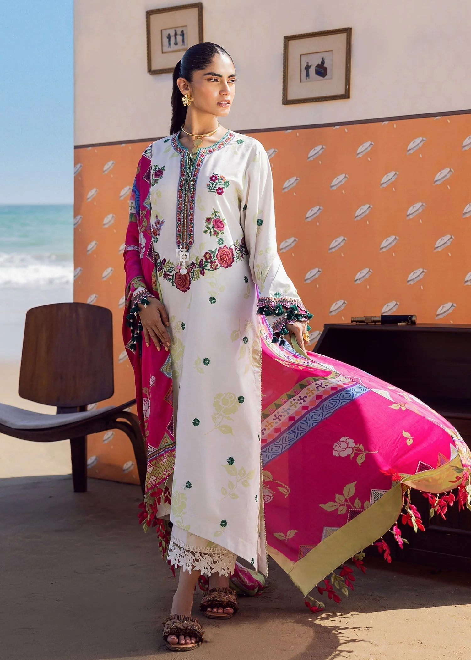 Sadaf Fawad Khan Siraa Everyday Lawn – Rosa - Image 5