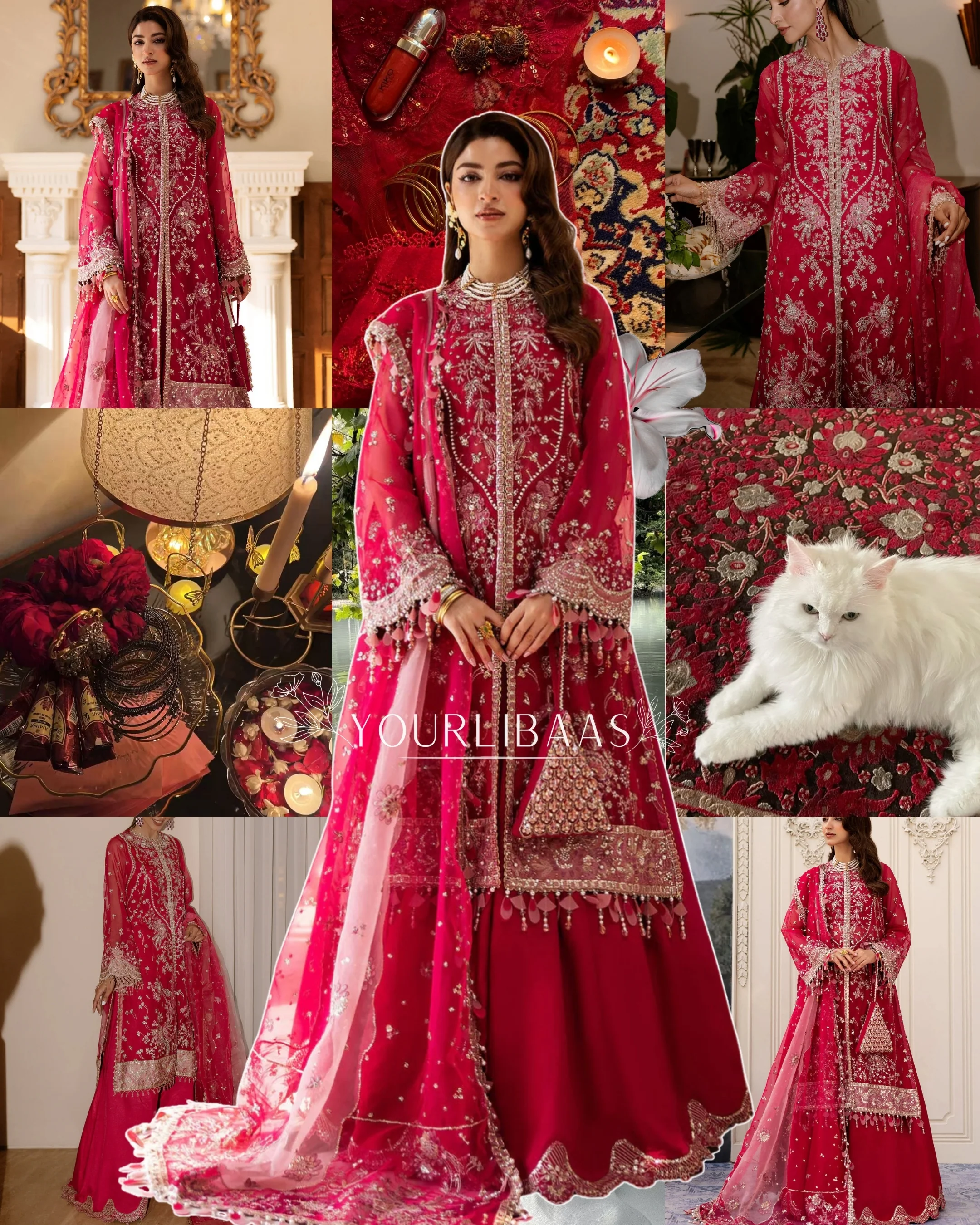 Sadaf Fawad Khan Siraa Luxury Festive Formals – Fuschia Rose - Image 2