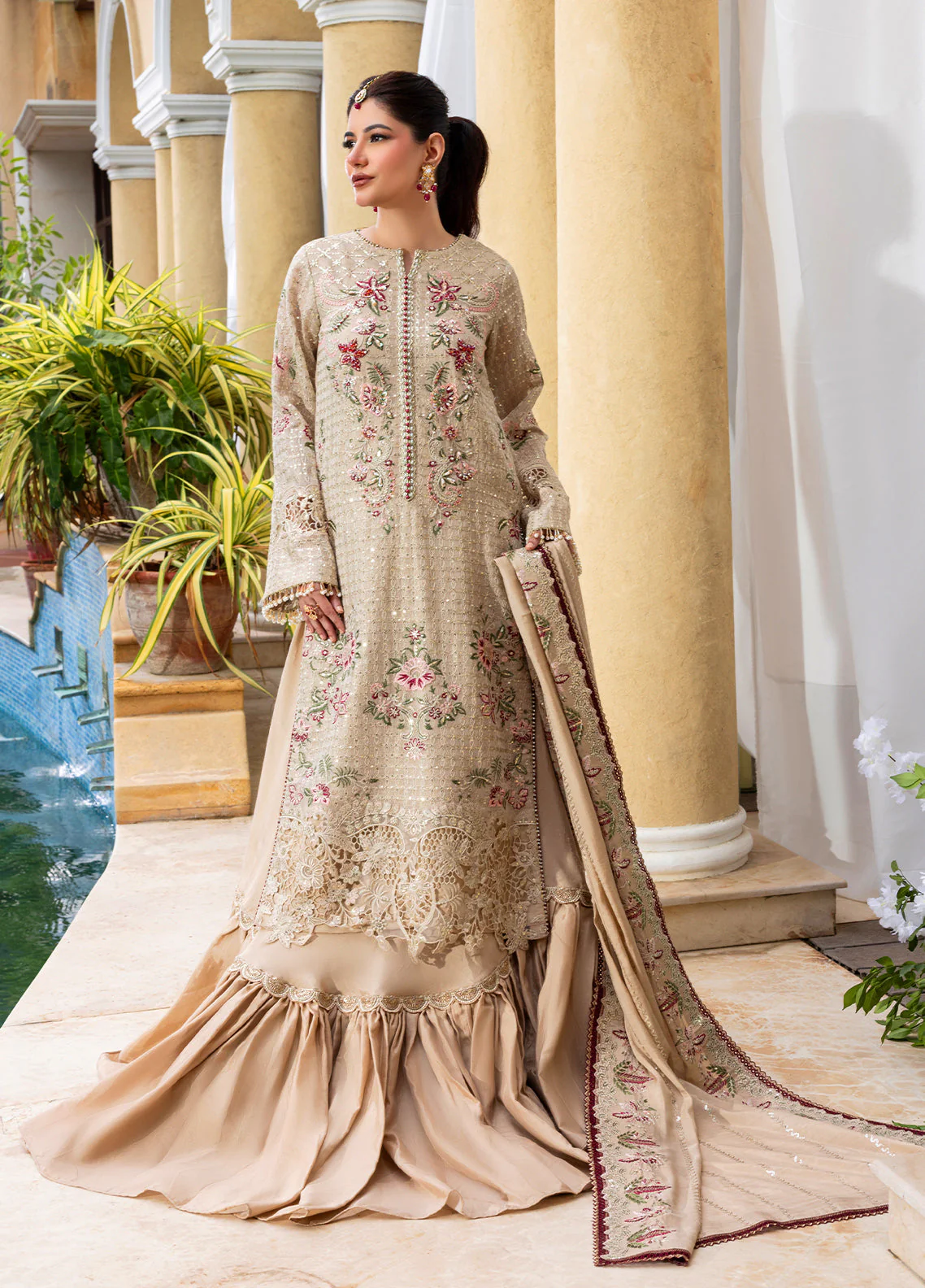 Sahane Haye Dil Luxury Wedding Formals – CT29004 Veil of Romance - Image 7