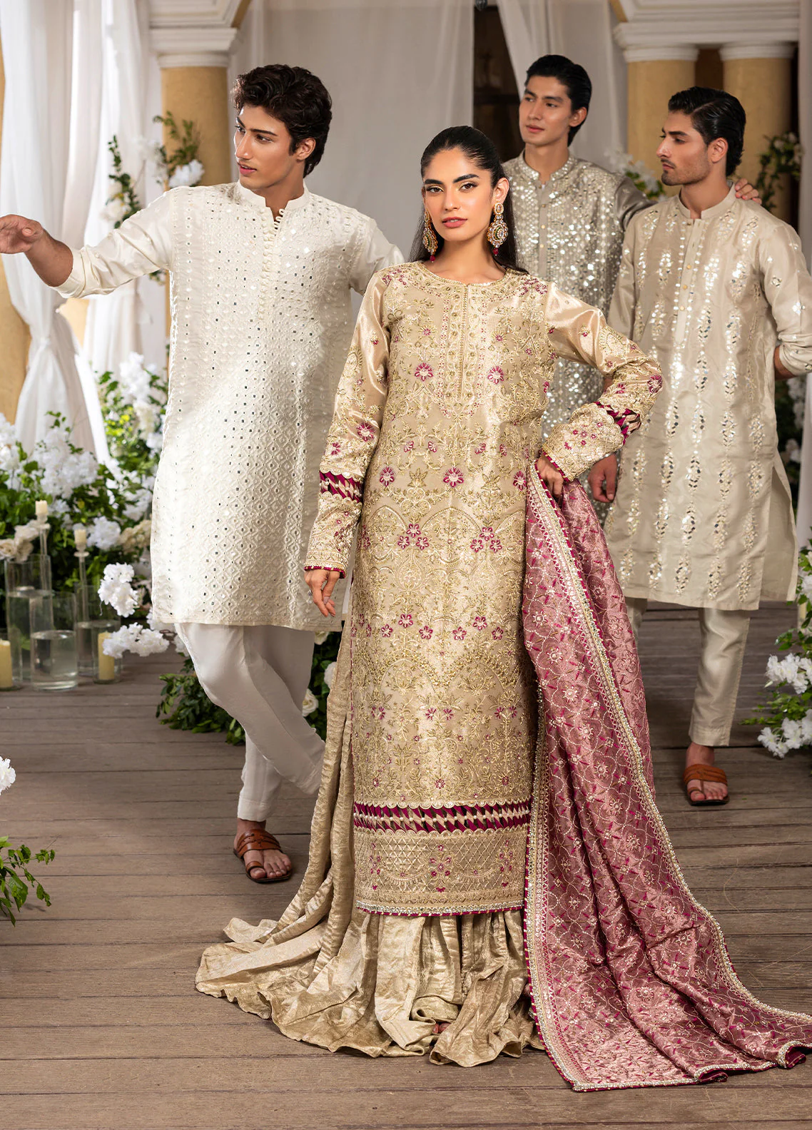 Sahane Haye Dil Luxury Wedding Formals – CT29005 Gold Love