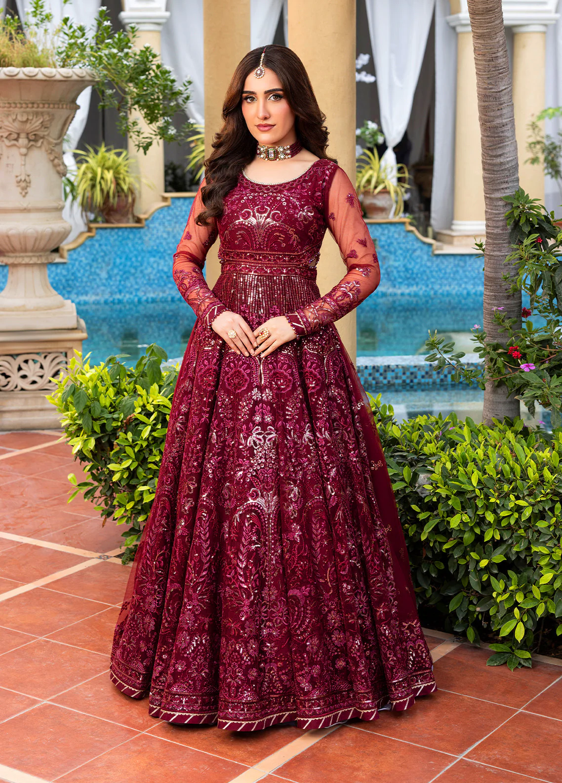 Sahane Haye Dil Luxury Wedding Formals – CT29009 Crimson HeartBeat - Image 4