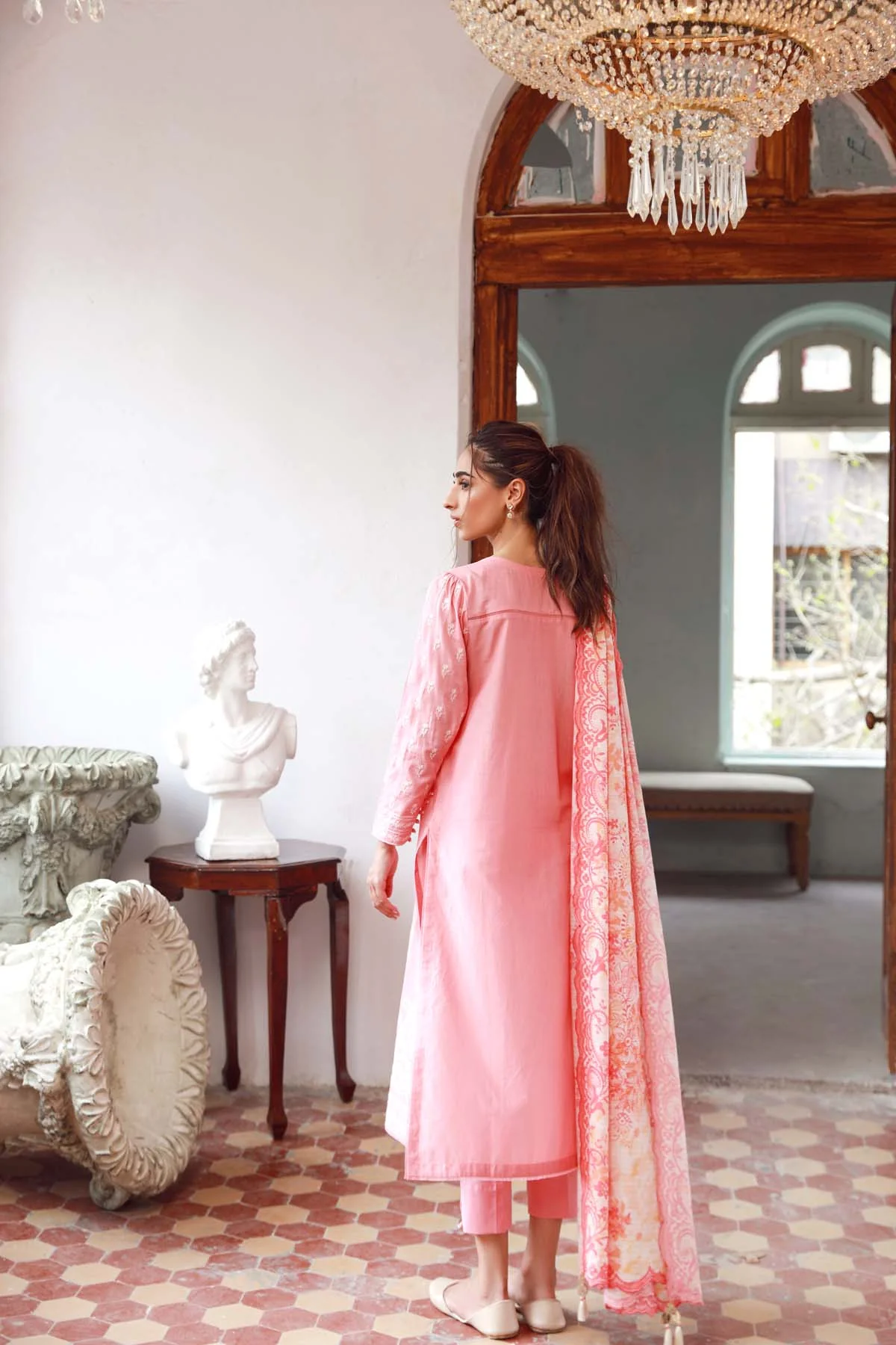 Sahar Eid Edit Vol-2 – Embroidered Slub Lawn 3 Piece SSL-V3-23-25 - Image 2