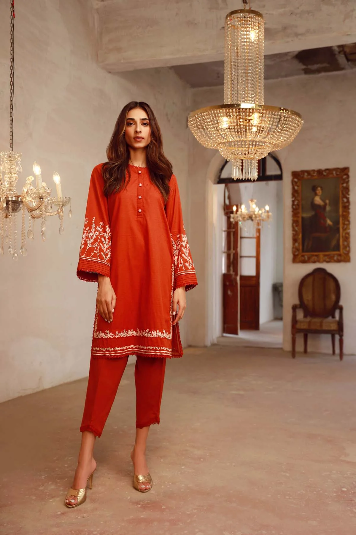 Sahar Eid Edit Vol-2 – Embroidered Slub Lawn 3 Piece SSL-V3-23-28 - Image 2