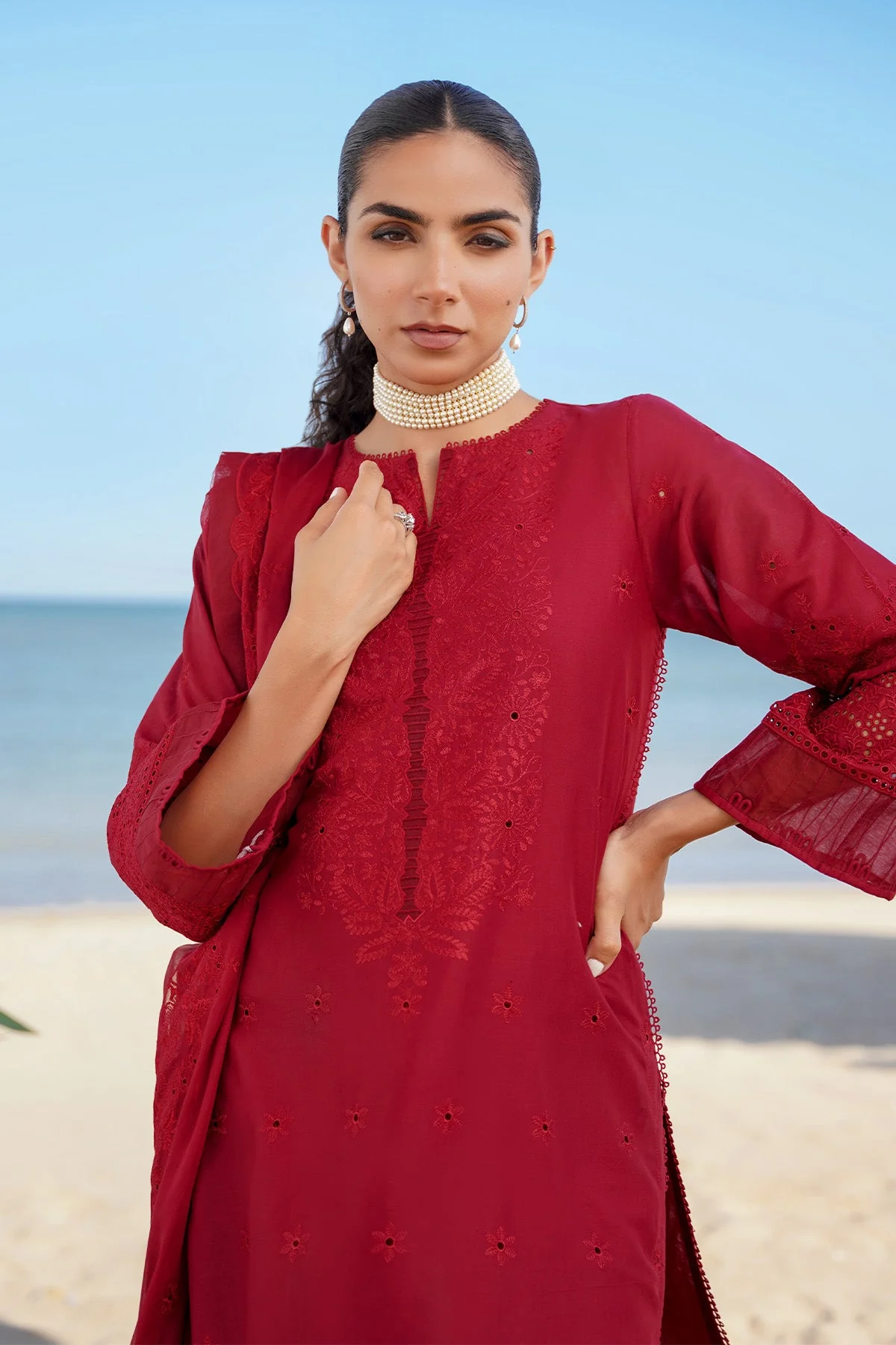 Sahar Festive Chikankari Lawn – S24-CK-V2-01 - Image 6