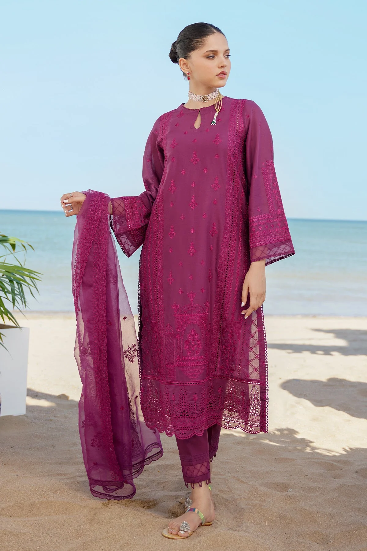 Sahar Festive Chikankari Lawn – S24-CK-V2-05 - Image 2
