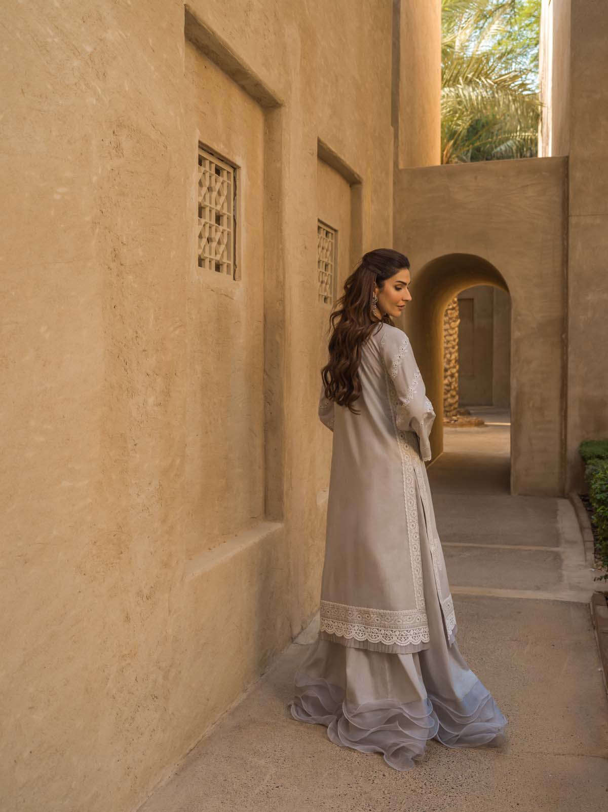 Sahar Mirage Luxury x Kiran Malik Lawn Collection – Chikankari 3 Piece-S24-CK-L1-01 - Image 6