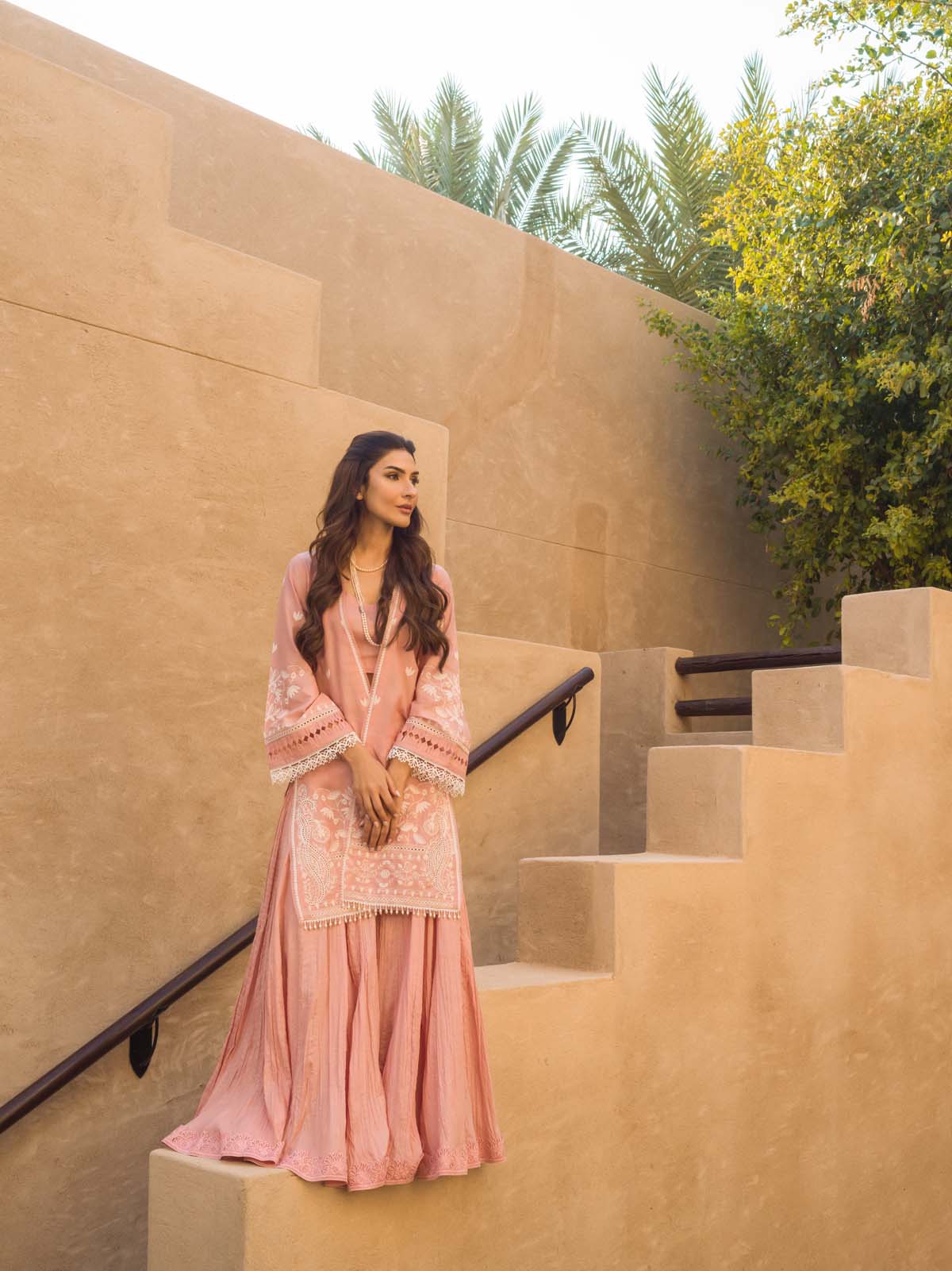Sahar Mirage Luxury x Kiran Malik Lawn Collection – Chikankari 3 Piece-S24-CK-L1-02 - Image 3