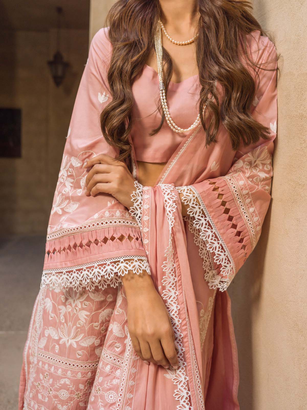 Sahar Mirage Luxury x Kiran Malik Lawn Collection – Chikankari 3 Piece-S24-CK-L1-02 - Image 6