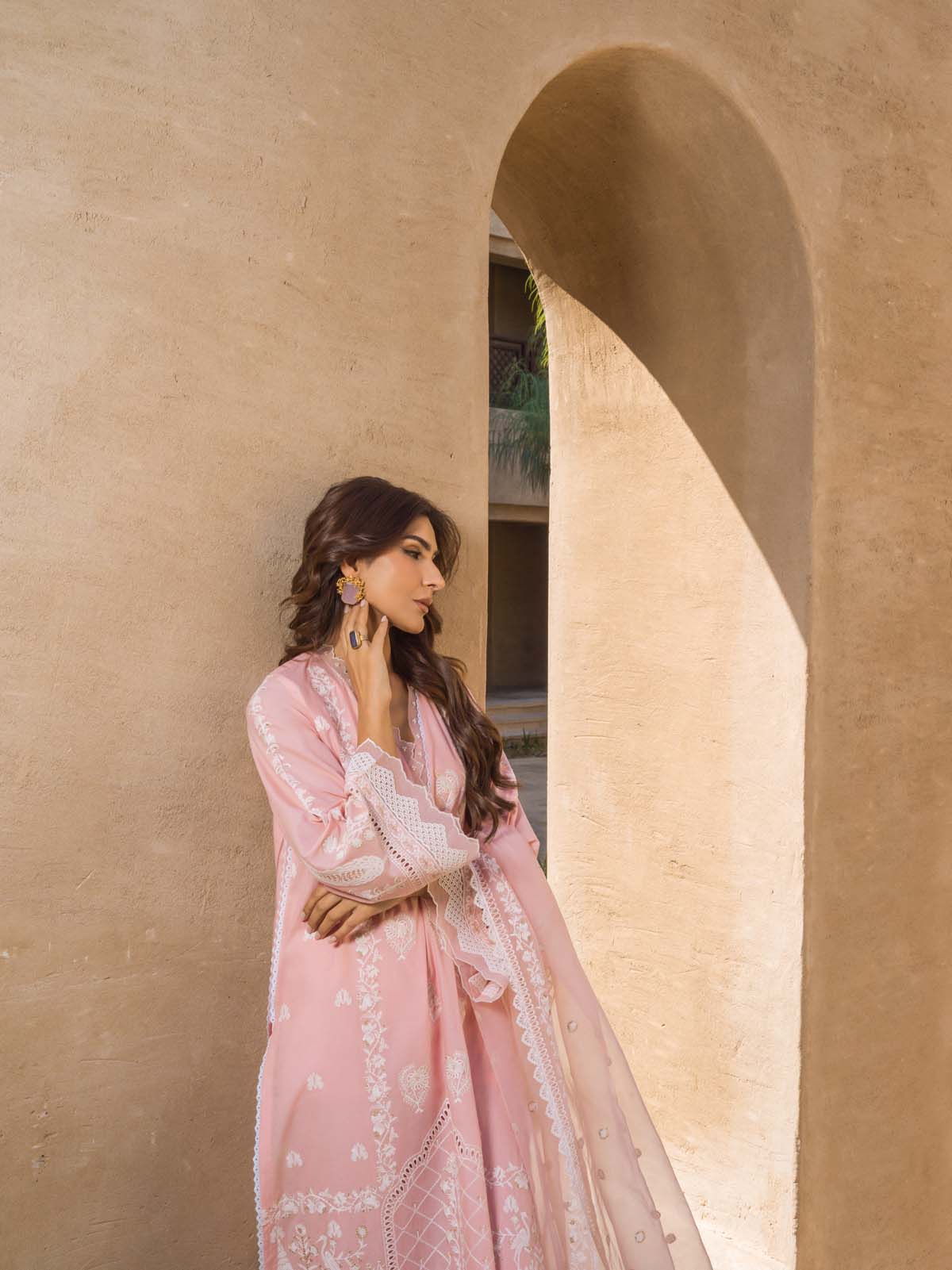 Sahar Mirage Luxury x Kiran Malik Lawn Collection – Chikankari 3 Piece-S24-CK-L1-06 - Image 6