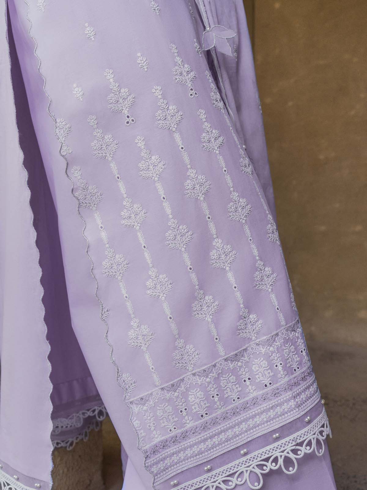 Sahar Mirage Luxury x Kiran Malik Lawn Collection – Chikankari 3 Piece-S24-CK-L1-07 - Image 5