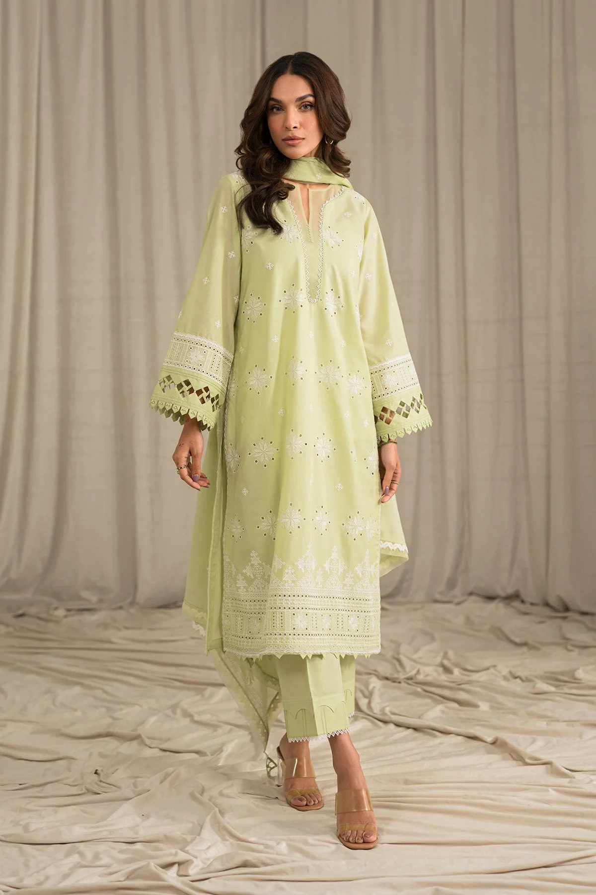 Sahar Mirage Luxury x Kiran Malik Lawn Collection – Chikankari 3 Piece-S24-CK-L1-08