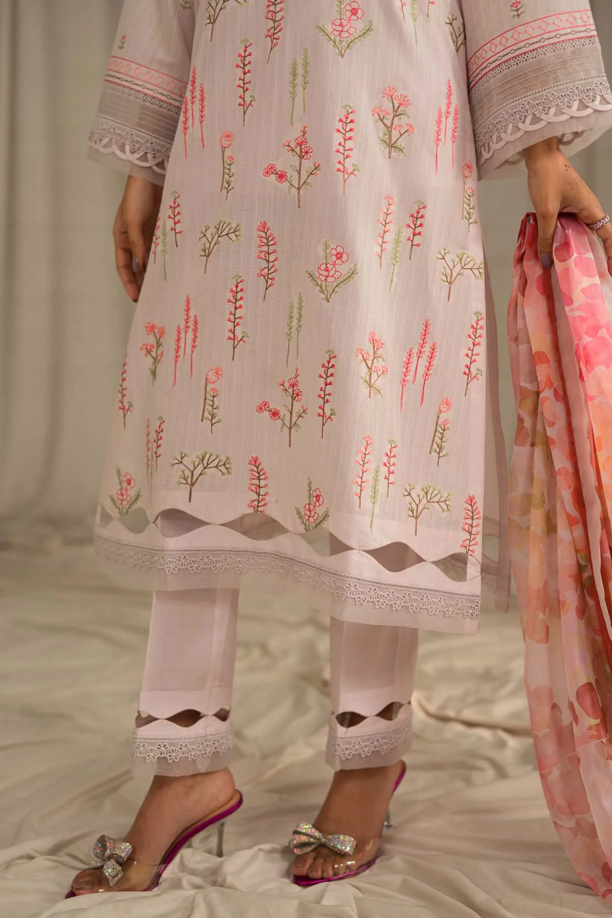 Sahar Mirage Luxury x Kiran Malik Lawn Collection – Textured Lawn 3 Piece (Embroidered)-S24-TL-L1-03 - Image 5