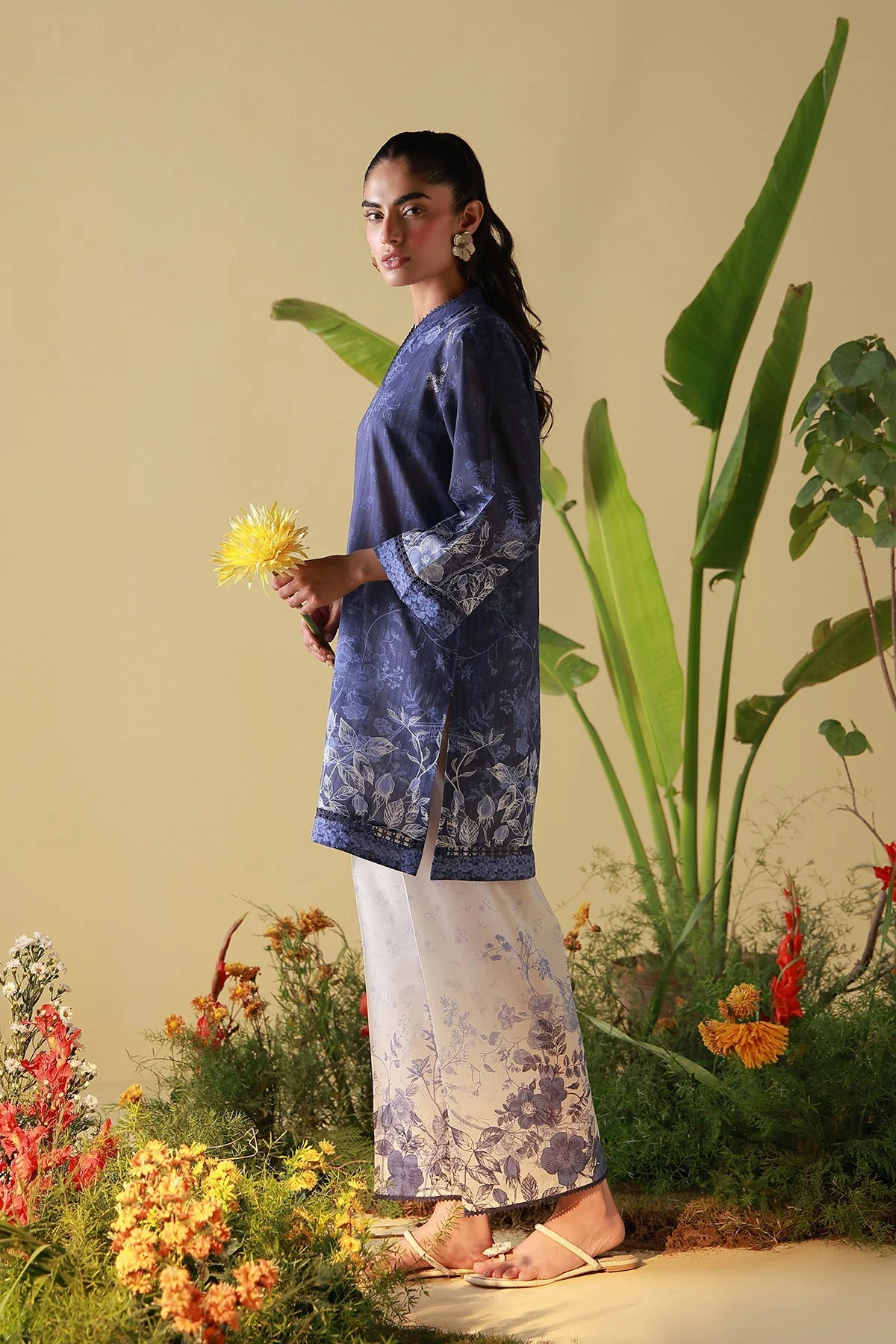 Sahar Mirha 2PC Lawn – Indigo Veil - Image 3