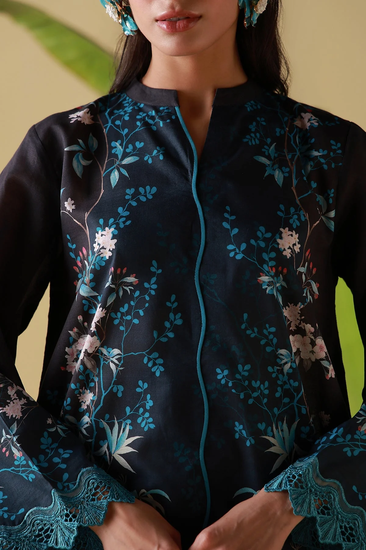 Sahar Mirha 2PC Lawn – Midnight Tropique - Image 2